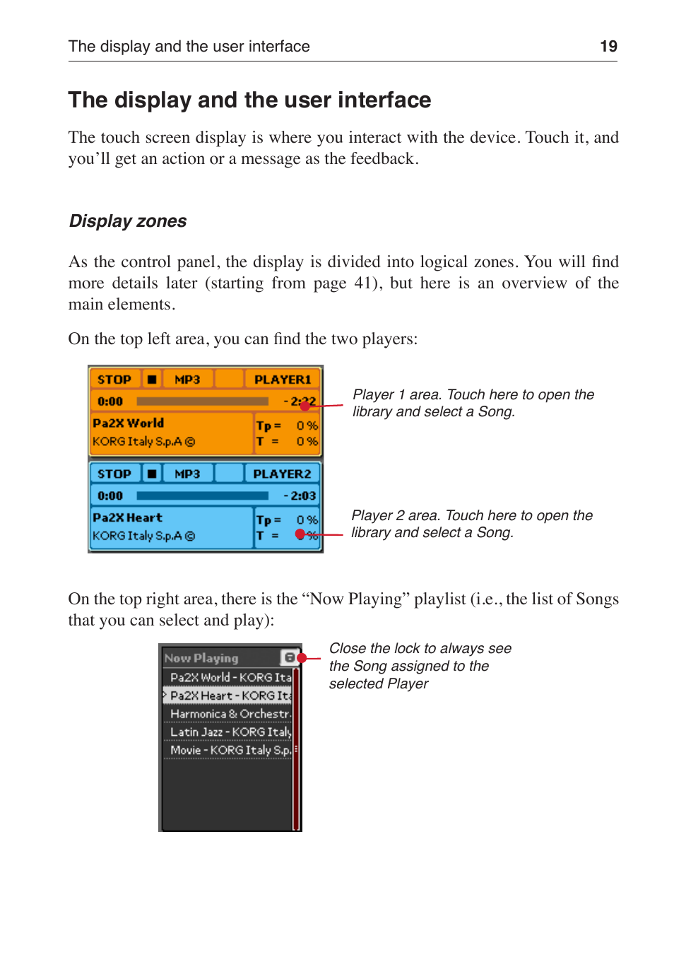 The display and the user interface | KORG MP-10 PRO User Manual | Page 23 / 252