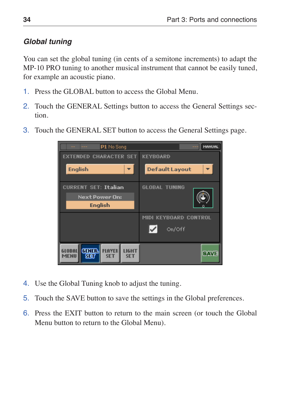 KORG MP-10 PRO User Manual | Page 38 / 252