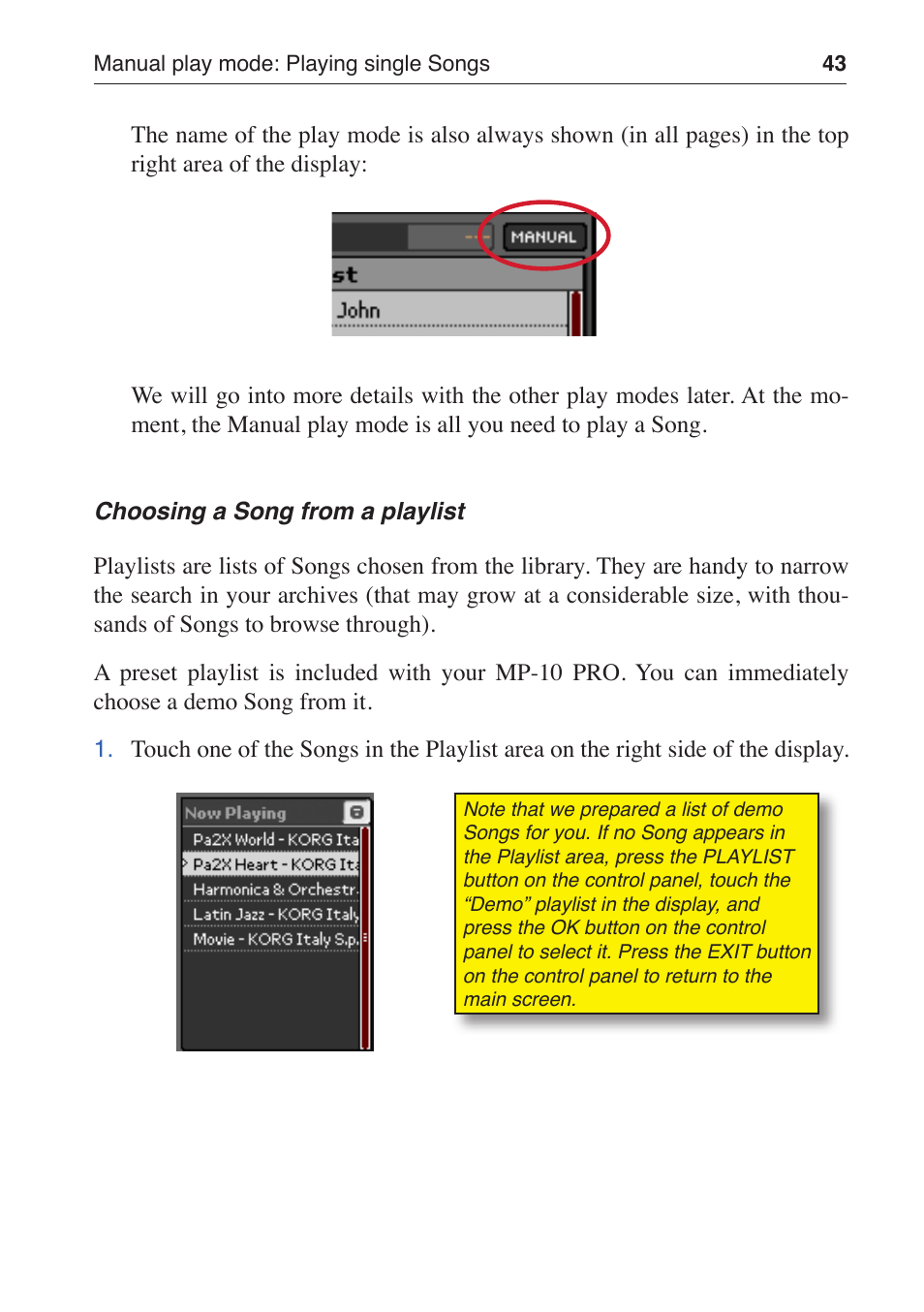 KORG MP-10 PRO User Manual | Page 47 / 252