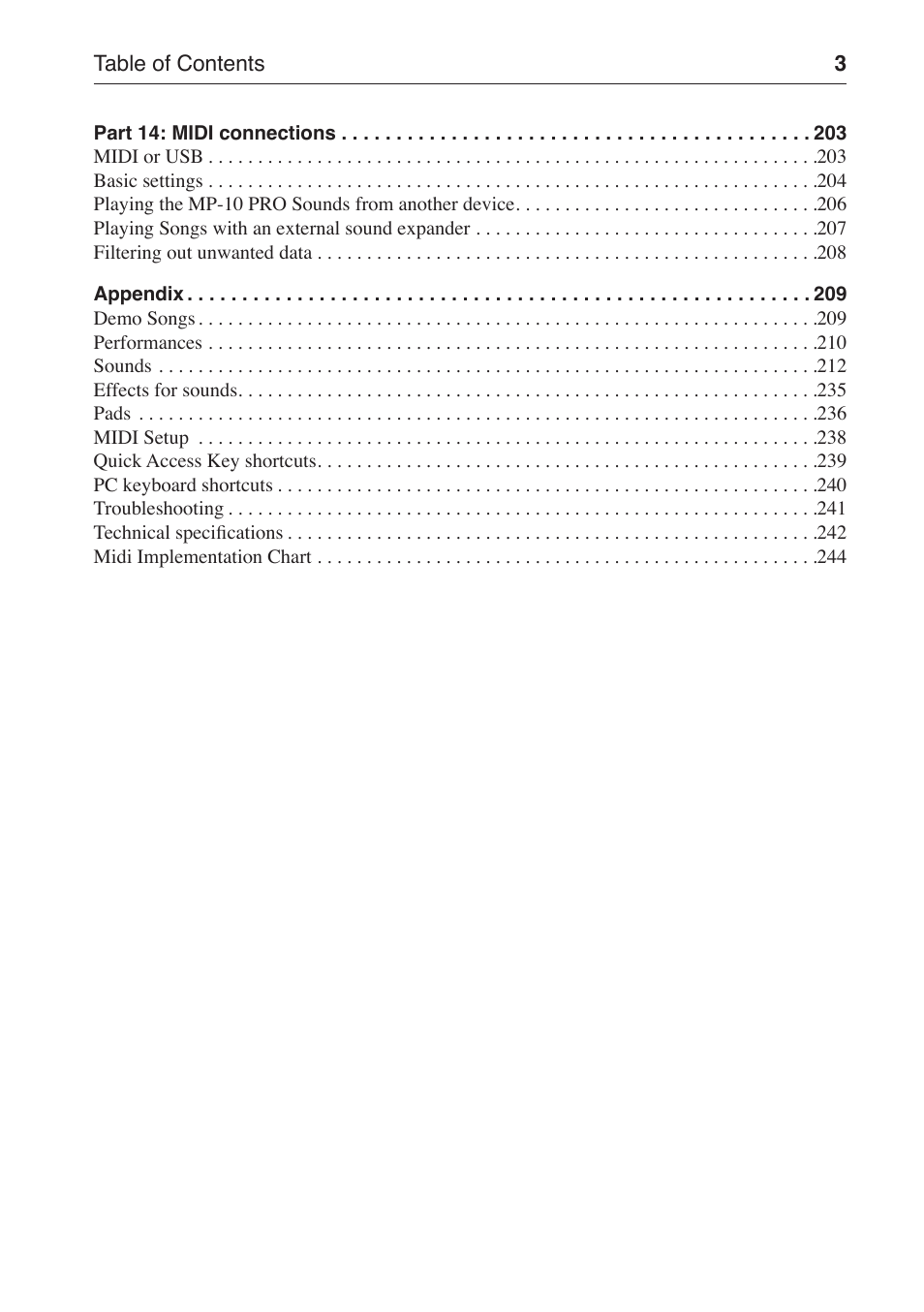 KORG MP-10 PRO User Manual | Page 7 / 252