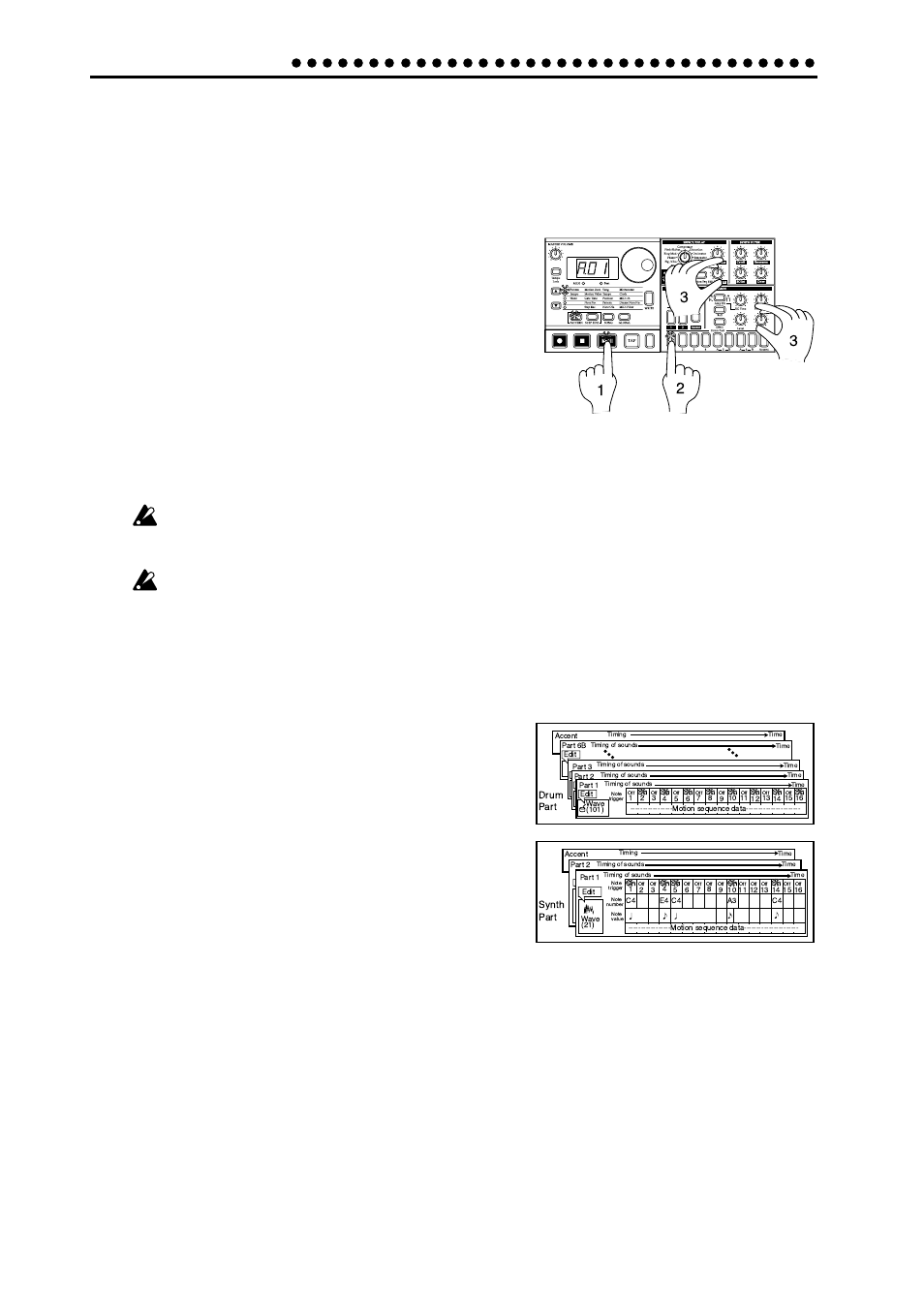 Modifying (editing) a rhythm or phrase pattern, Rhythm patterns and phrase patterns, Basic operation (quick start) | KORG Electribe EM-1 User Manual | Page 18 / 56