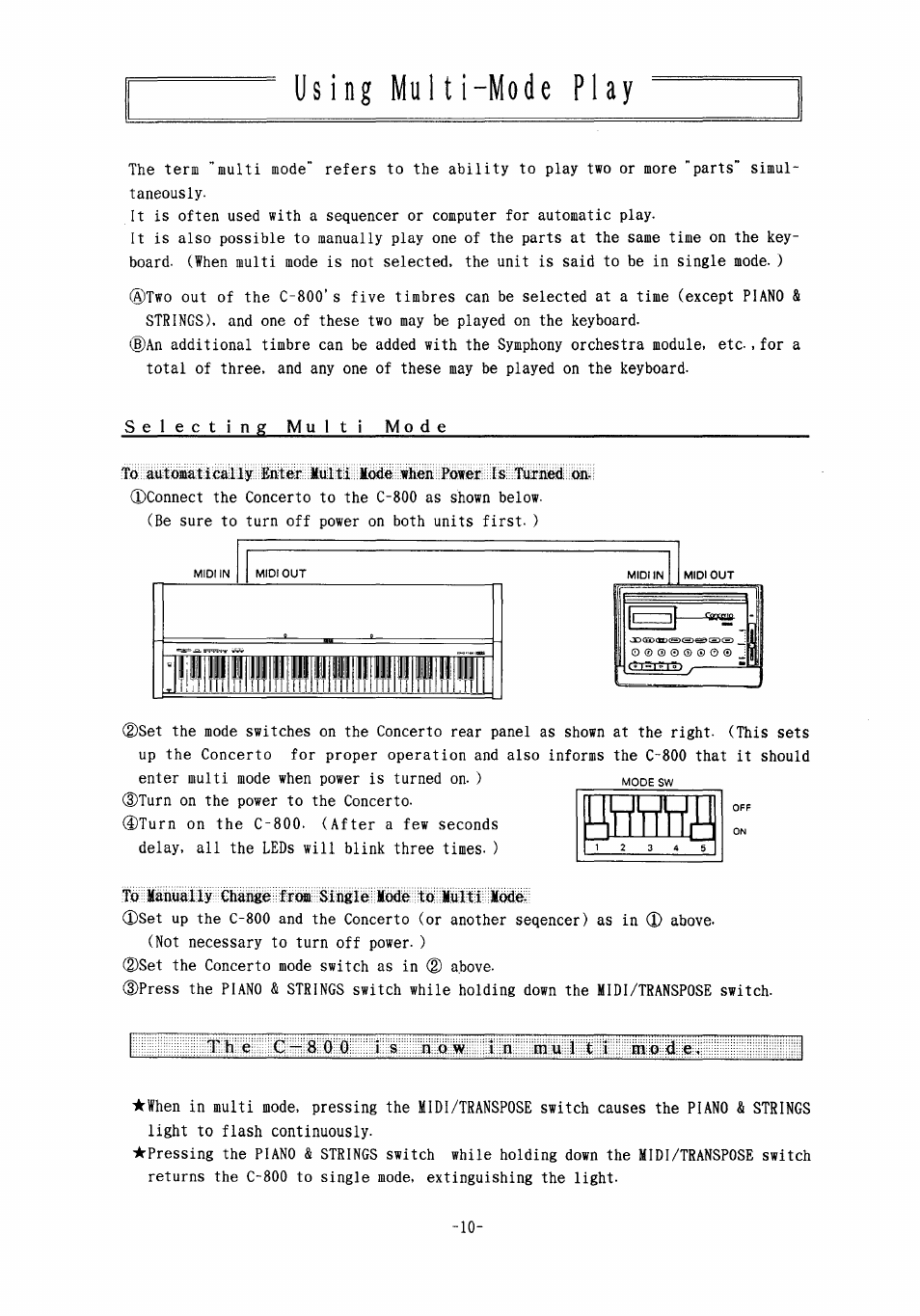 KORG Concert 800 User Manual | Page 11 / 20