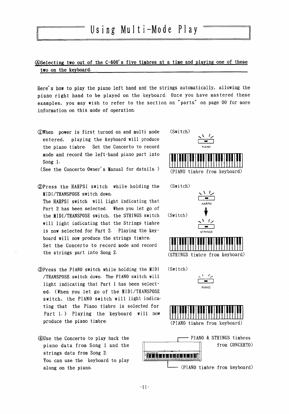 Ilwiiililmilffi | KORG Concert 800 User Manual | Page 12 / 20