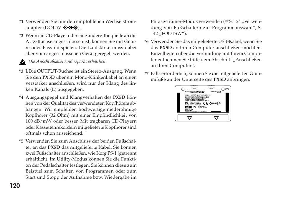 KORG Personal Multi-Effect Processor PX5D User Manual | Page 120 / 164