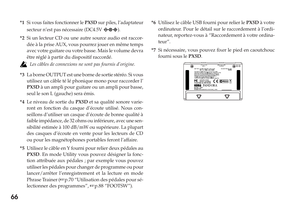 KORG Personal Multi-Effect Processor PX5D User Manual | Page 66 / 164