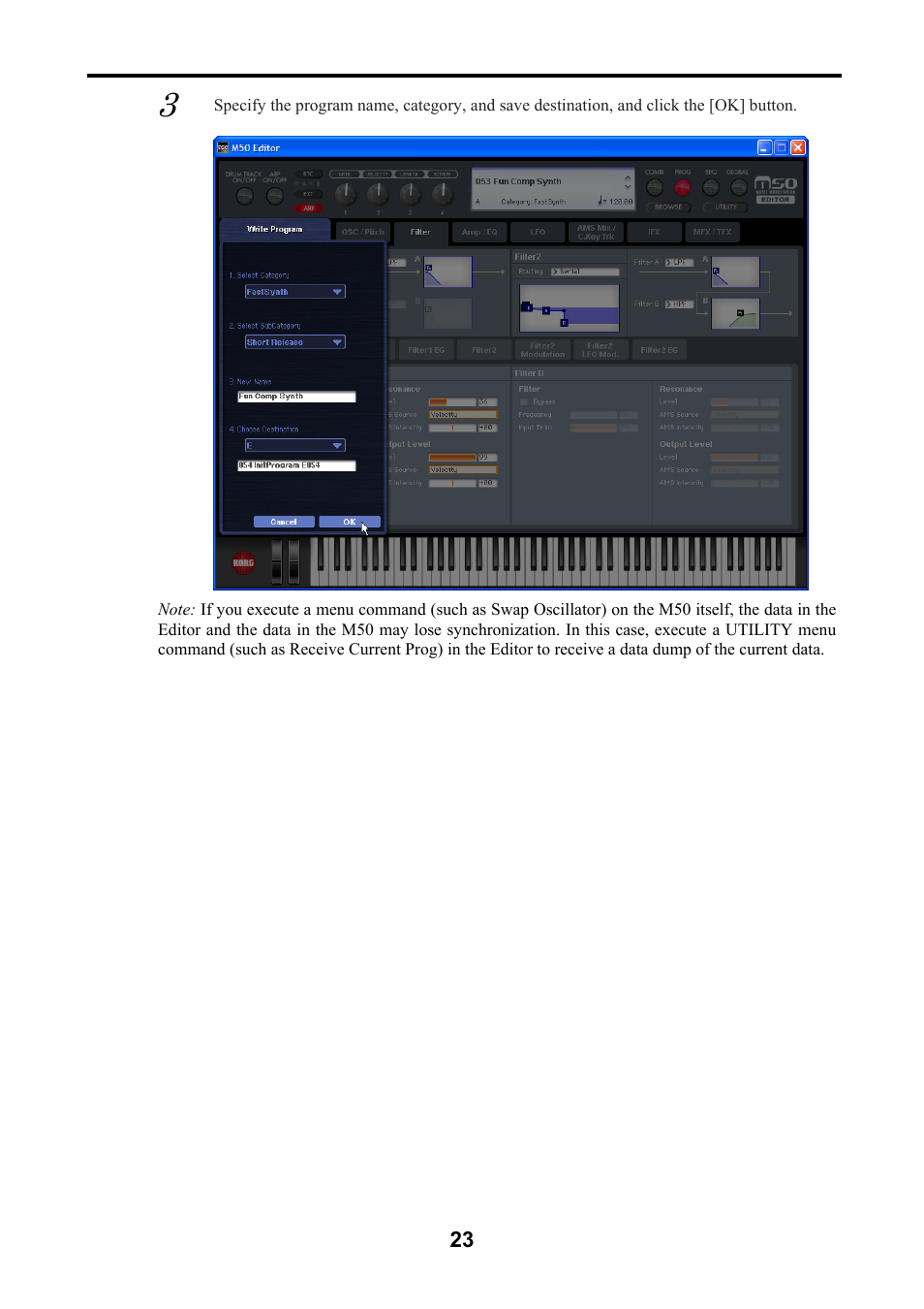 KORG M50 User Manual | Page 26 / 33