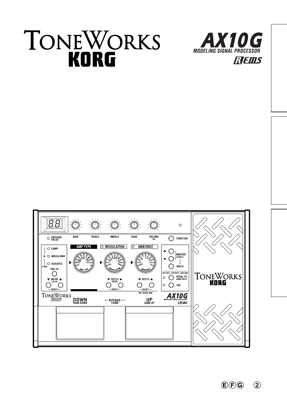 KORG TONEWORKS AX10G User Manual | 40 pages