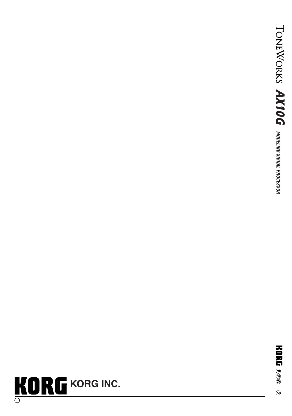 KORG TONEWORKS AX10G User Manual | Page 40 / 40