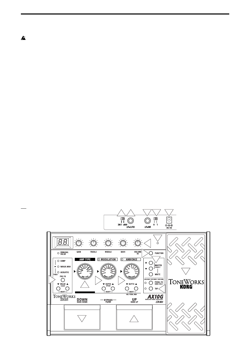 Quick start | KORG TONEWORKS AX10G User Manual | Page 5 / 40