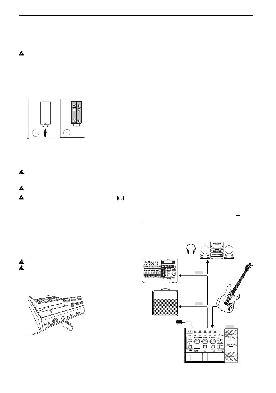 Setup, Turning the power on/off, Connections | KORG TONEWORKS AX10G User Manual | Page 8 / 40