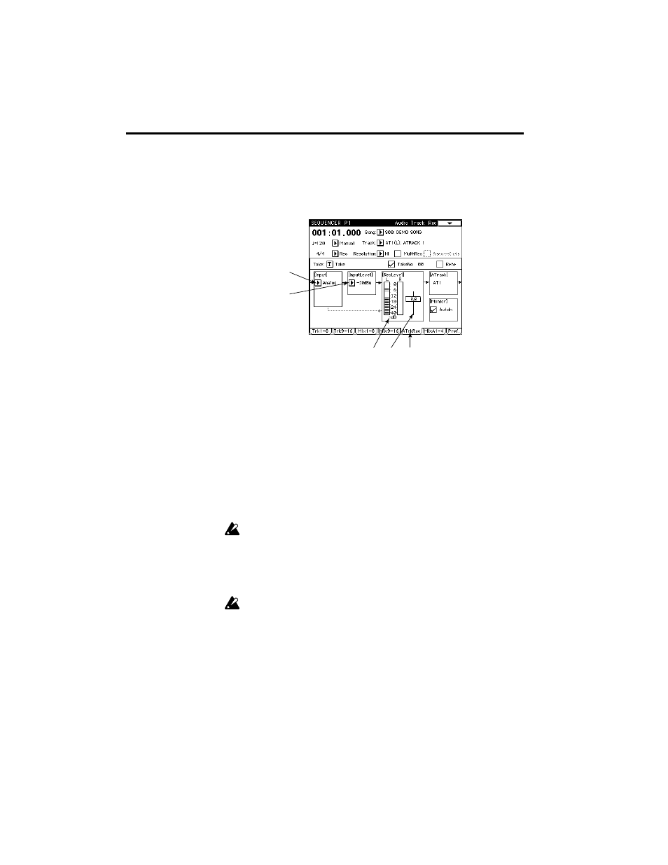 Checking the external input, 2 select the input select item | KORG TRINITY HDR-TRI User Manual | Page 11 / 61