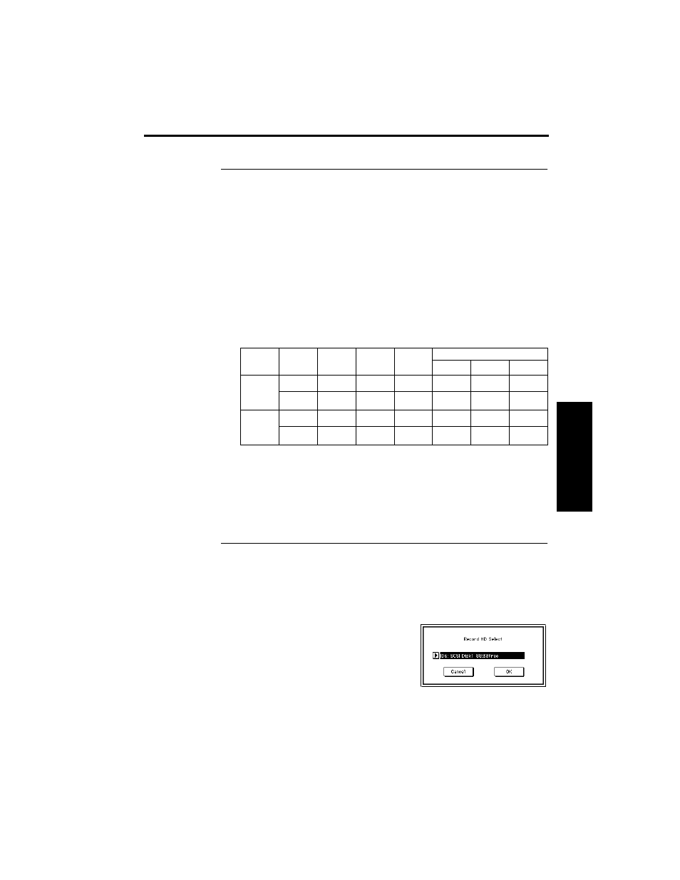 1–5m: monitor mode select, 1 when you select rec hd select, the dialog 1 box, 2 select the hard disk for recording: id0–id6 | 3 to execute rec hd select, press the ok but3 ton, Introduction operation parameters appendix | KORG TRINITY HDR-TRI User Manual | Page 28 / 61