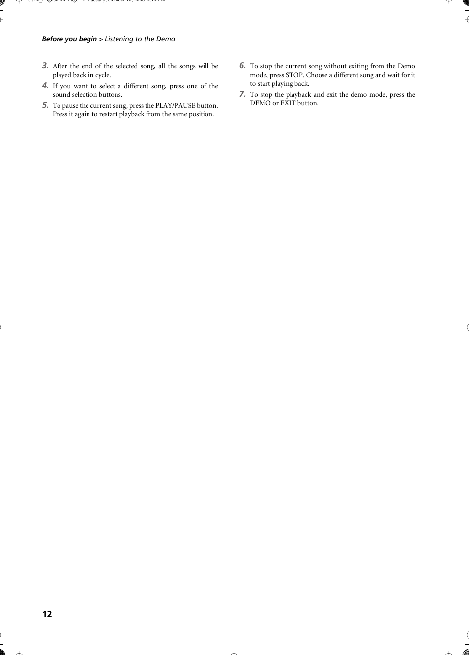 KORG CONCERT C-720 User Manual | Page 14 / 82