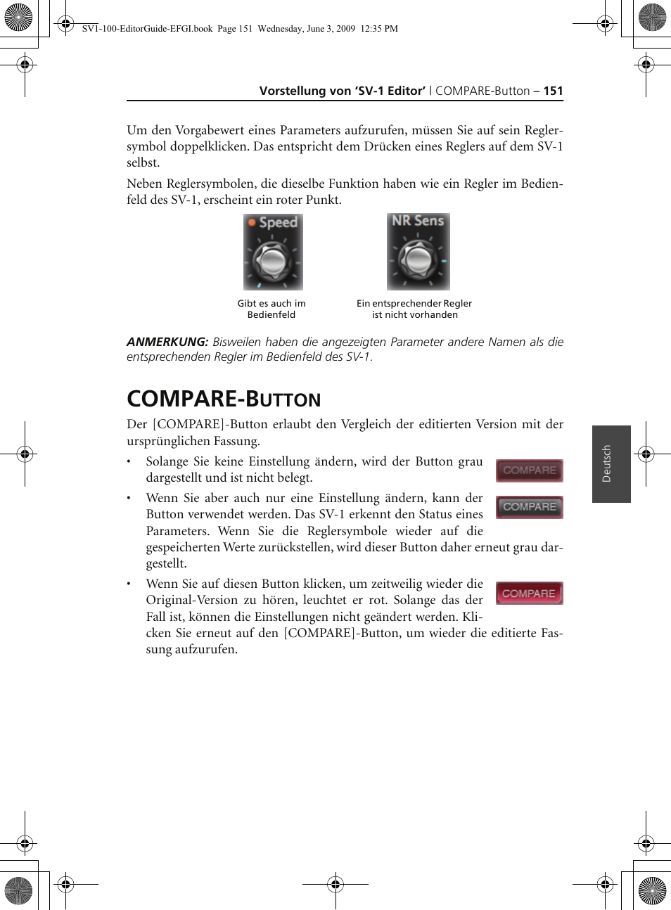 Compare-button, Compare-b, Utton | KORG SV-1 User Manual | Page 153 / 278