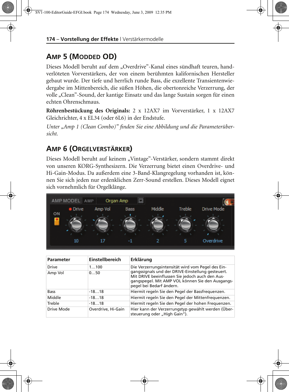 Amp 5 (modded od), Amp 6 (orgelverstärker), 5 (m | 6 (o | KORG SV-1 User Manual | Page 176 / 278