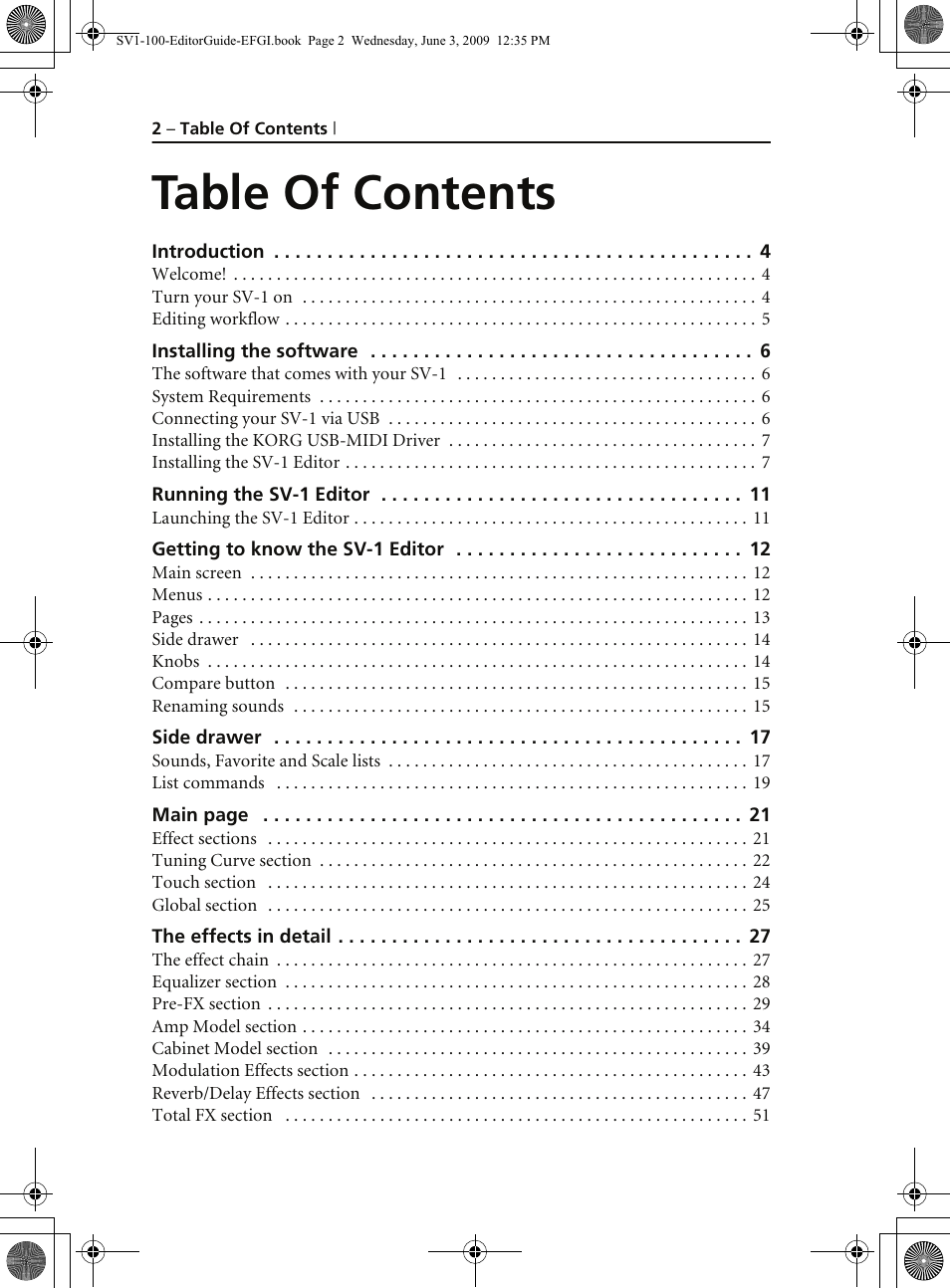 KORG SV-1 User Manual | Page 4 / 278