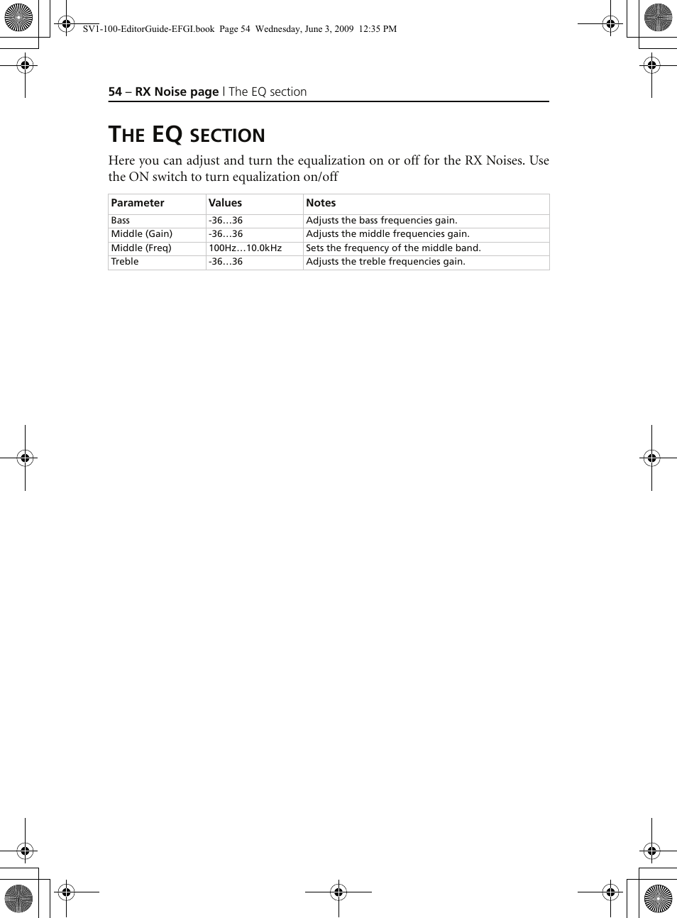 The eq section | KORG SV-1 User Manual | Page 56 / 278
