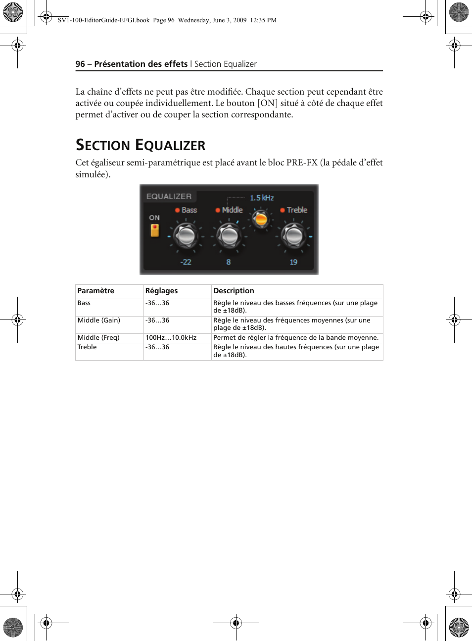 Section equalizer, Ection, Qualizer | KORG SV-1 User Manual | Page 98 / 278