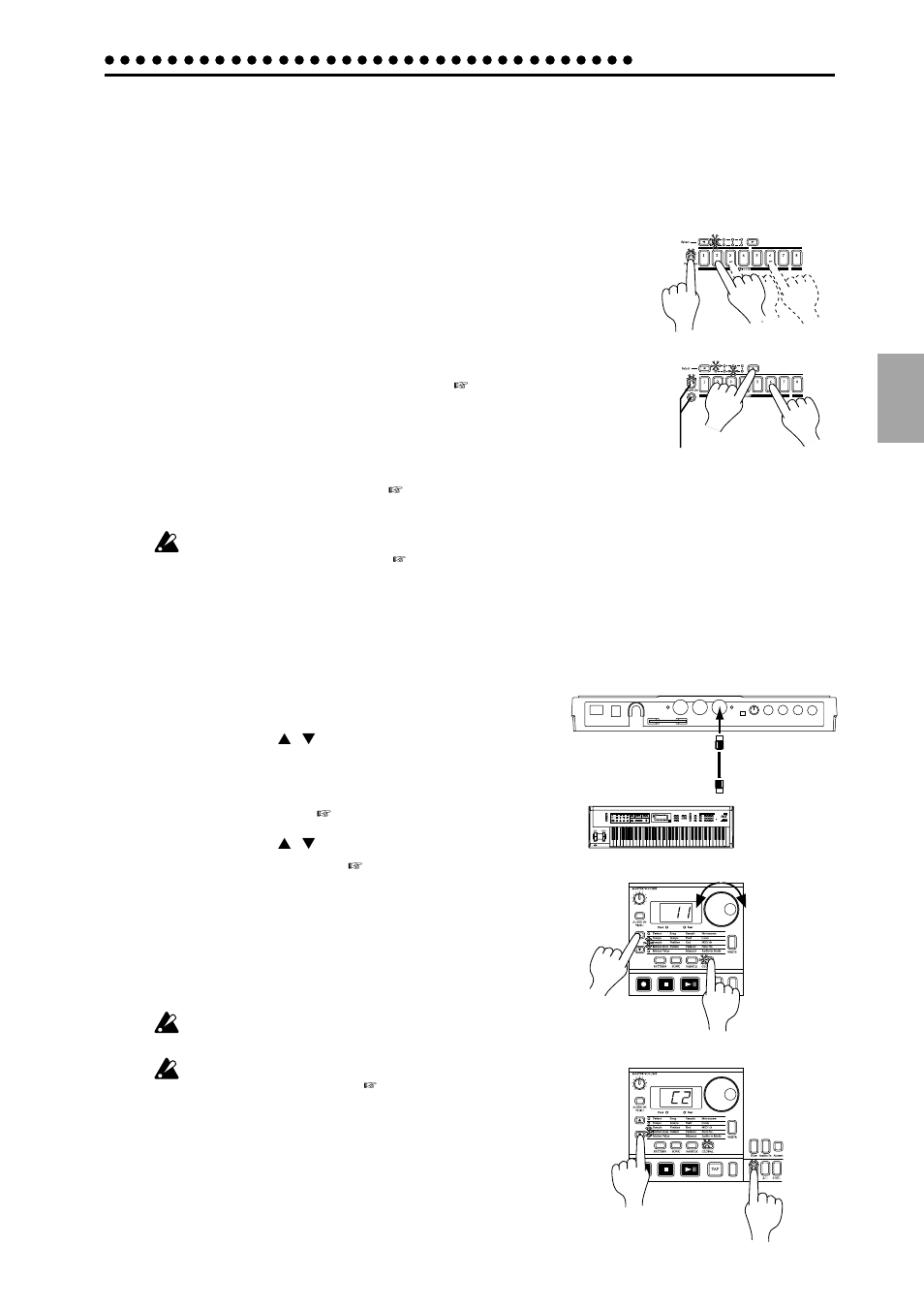 Playing with pattern set, Using the es-1 as a tone generator module | KORG ES-1 User Manual | Page 25 / 64