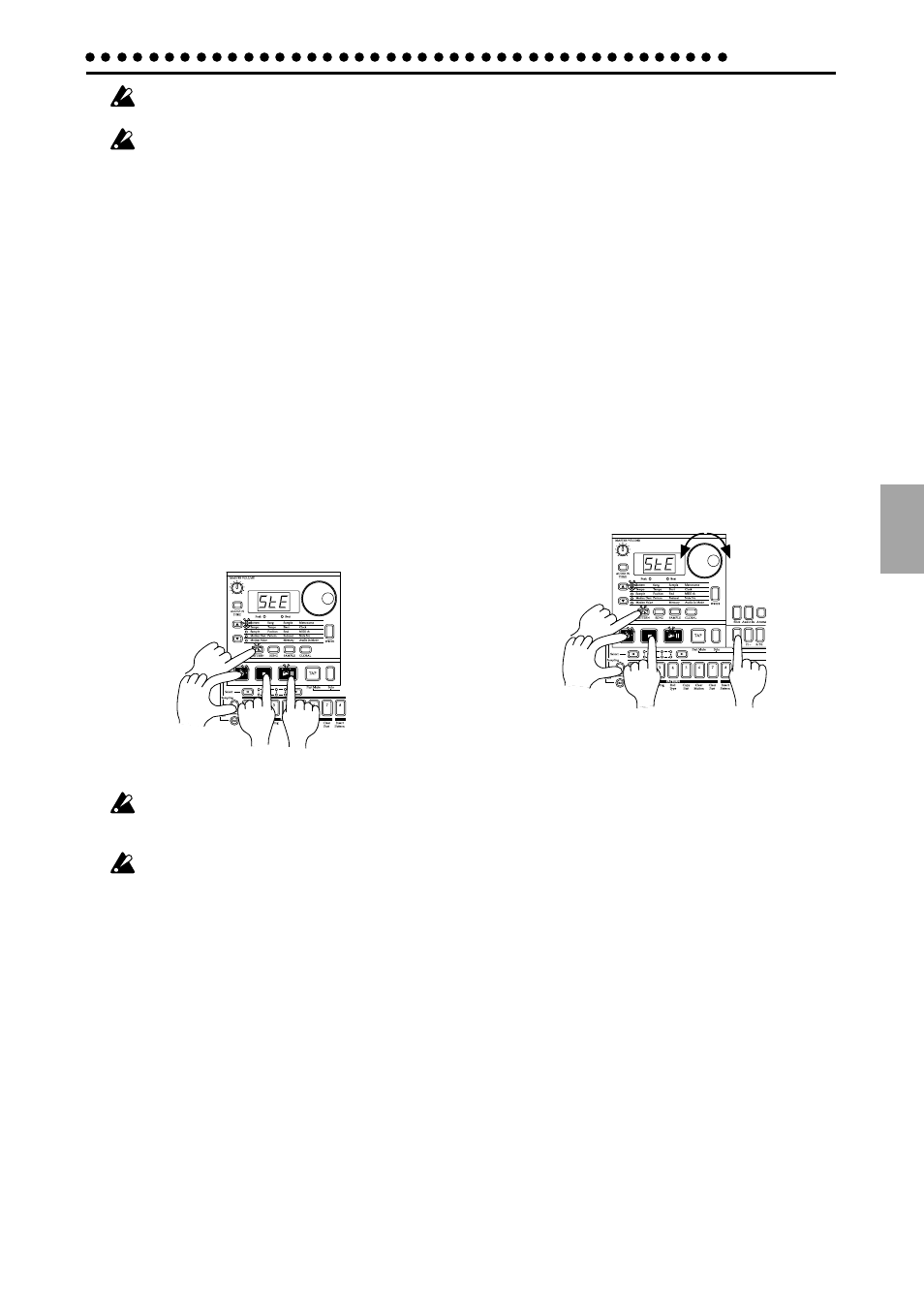 Resampling from the middle of a pattern or song, Resampling just one note of a part | KORG ES-1 User Manual | Page 29 / 64