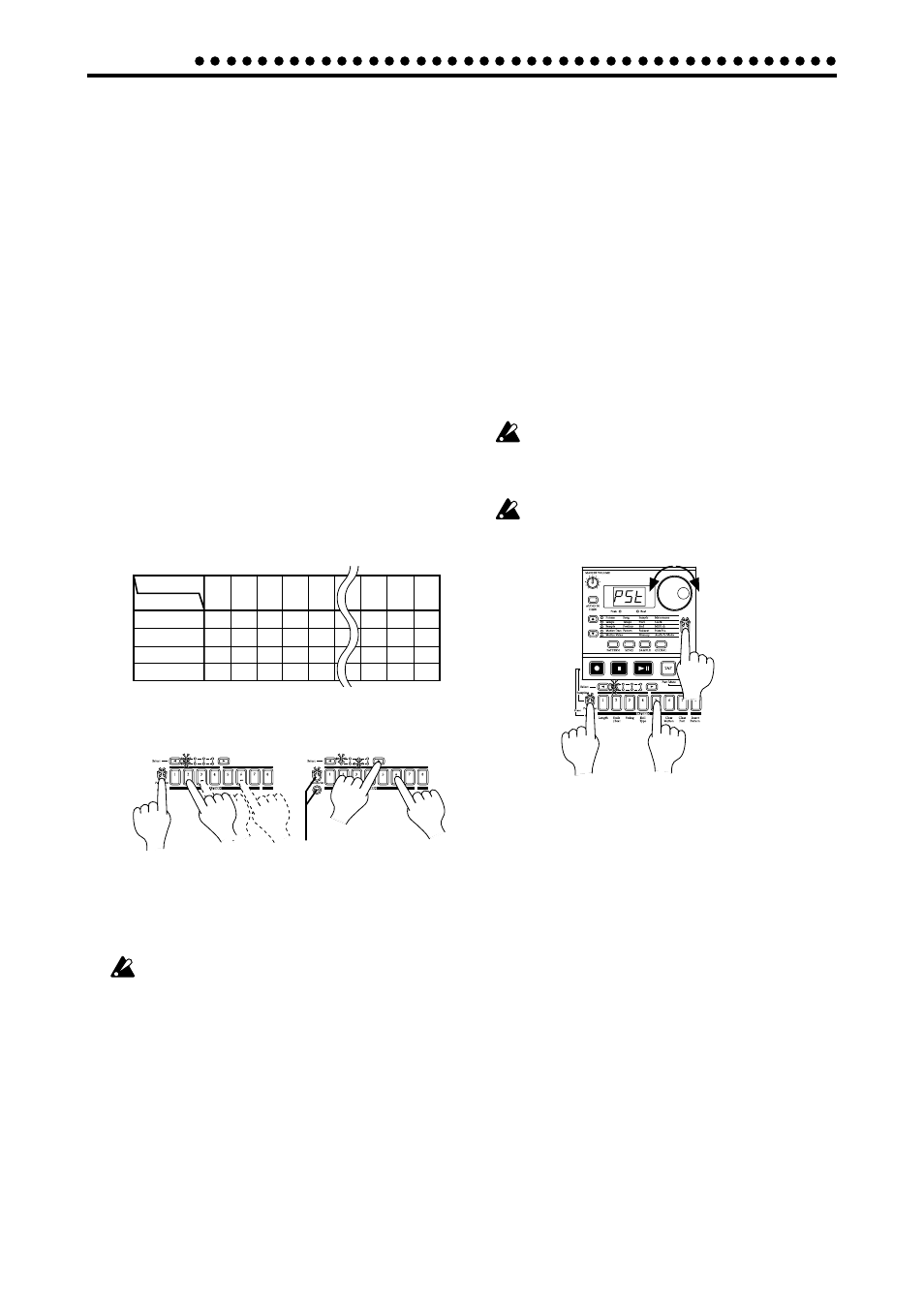 Pattern set, Using pattern set to perform (pattern set play), Registering a pattern for pattern set | KORG ES-1 User Manual | Page 46 / 64
