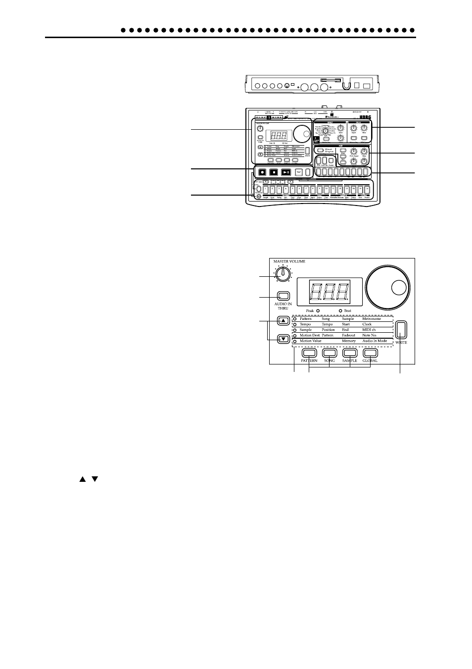 Front and rear panel, Common section | KORG ES-1 User Manual | Page 8 / 64