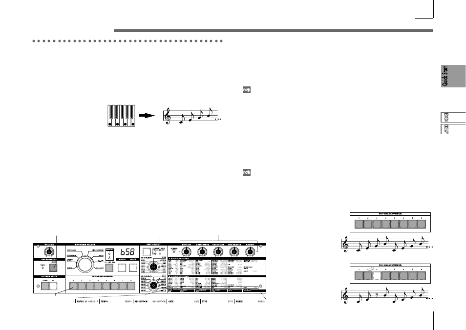Arpeggiator, Using the arpeggiator | KORG Synthesizer/Vocoder MICRO User Manual | Page 17 / 80