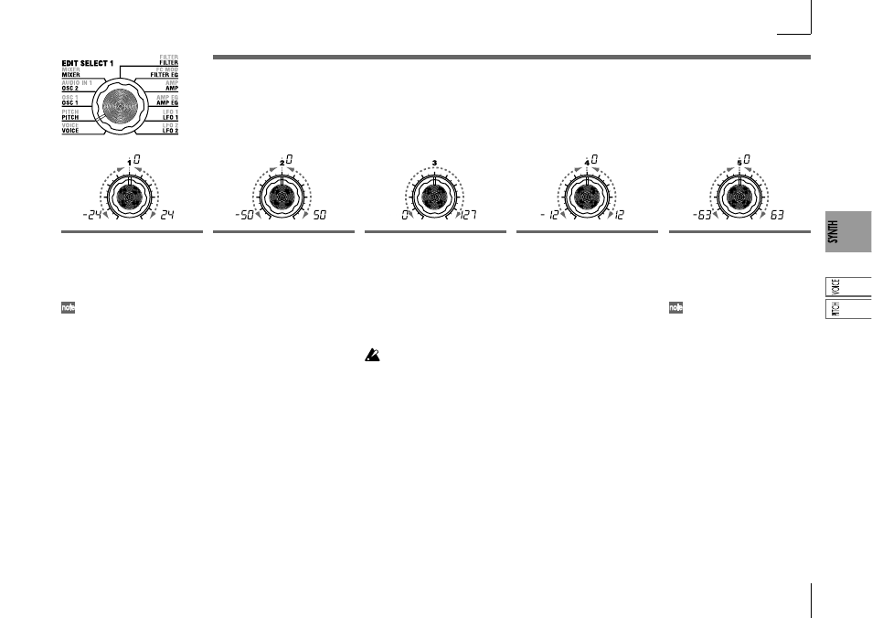 Pitch — synth/vocoder, Pitch, Synth/vocoder | KORG Synthesizer/Vocoder MICRO User Manual | Page 23 / 80