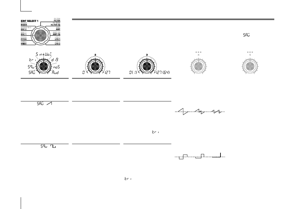 Osc1 (oscillator 1) — synth/vocoder, Osc1 (oscillator 1), Synth/vocoder | Osc1, Oscillator 1) | KORG Synthesizer/Vocoder MICRO User Manual | Page 24 / 80