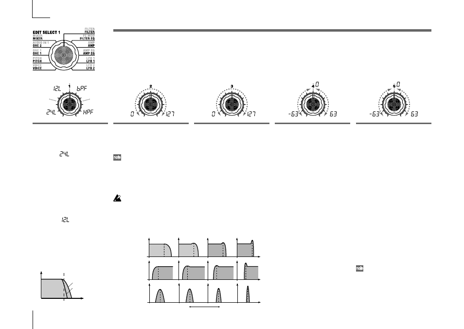 Filter — synth, Filter, Synth | KORG Synthesizer/Vocoder MICRO User Manual | Page 30 / 80