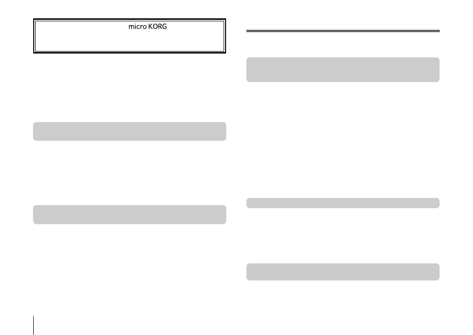 KORG Synthesizer/Vocoder MICRO User Manual | Page 4 / 80
