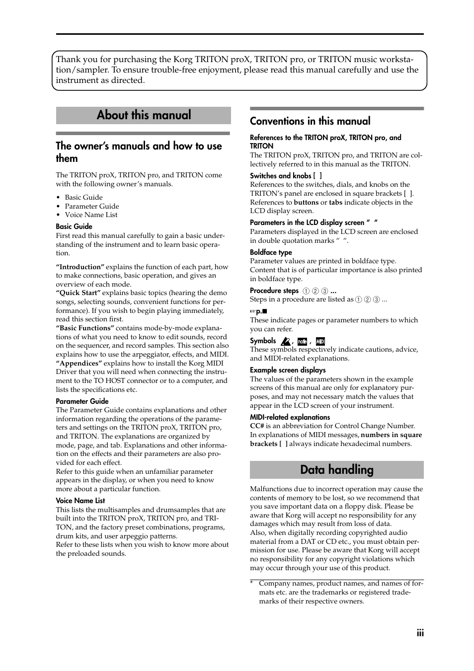KORG Speaker System User Manual | 144 pages