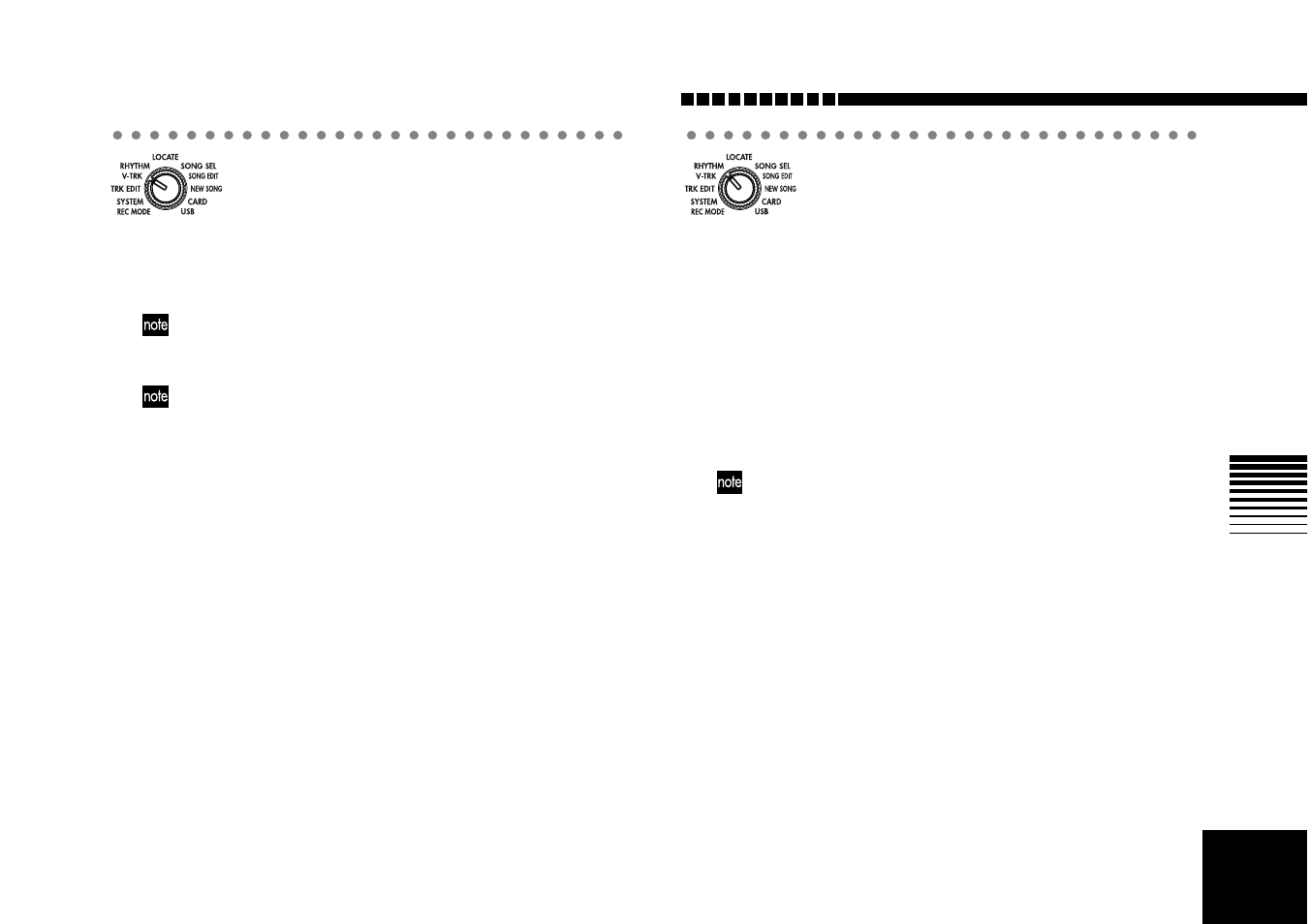 V-track, Rhythm, P.1 rhythm pattern | P.2 tempo, P.3 beat, P.4 rhythmlv: rhythm volume, V-track rhythm, Mode parameters | KORG D4 User Manual | Page 63 / 99