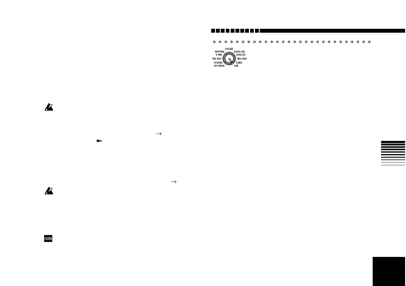 P.3 cdfxload: loading an effect user file, P.4 cdrecvey: recover card data, P.5 cdformat: format a card | Mode parameters | KORG D4 User Manual | Page 67 / 99