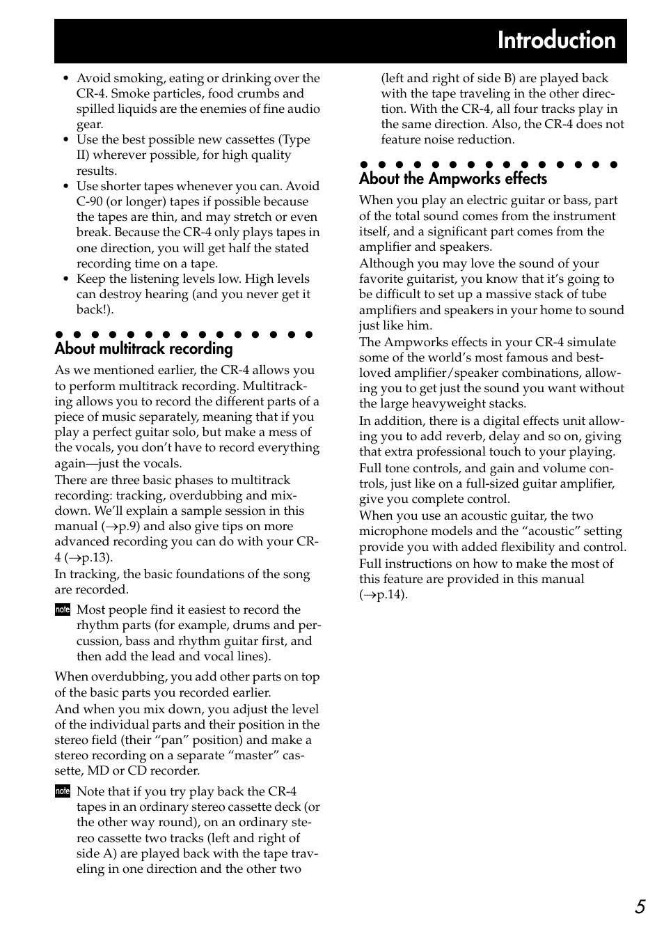 Introduction | KORG CR-4 User Manual | Page 5 / 20