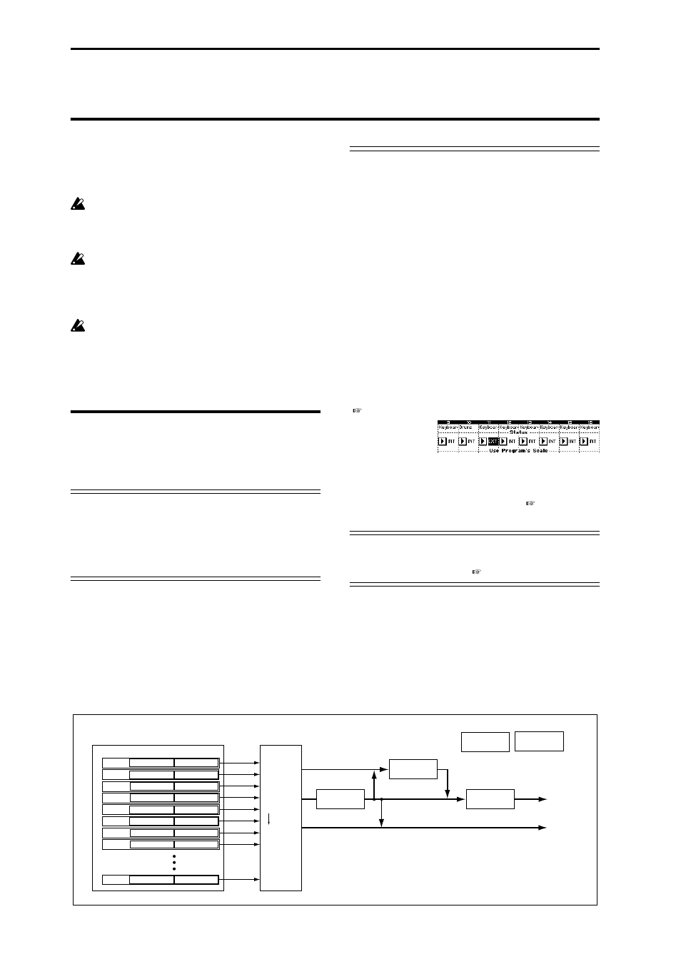 Smf (standard midi file) playback, The structure of song play mode, About smf | About midi, Insert effects, master effects | KORG sampler User Manual | Page 128 / 167