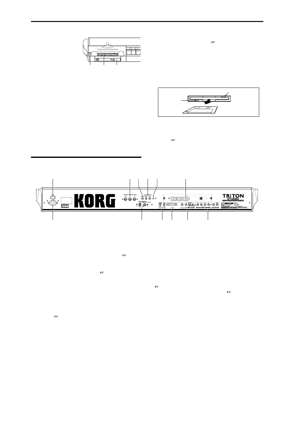 Rear panel | KORG sampler User Manual | Page 14 / 167