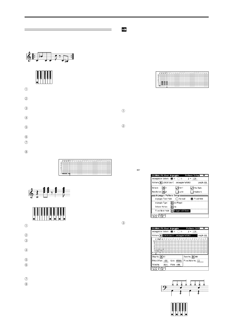 Melody pattern”) | KORG sampler User Manual | Page 144 / 167