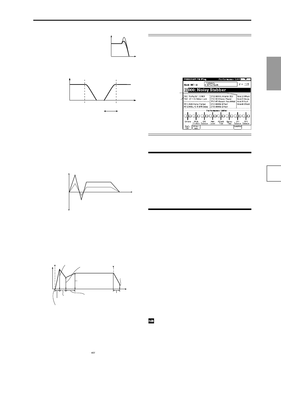 Value] slider, Keyboard, Value] slider keyboard | P.27), B-mode controls, Velocity, After touch, Quick star t, Knob [3]: eg-intensity, Knob [4]: eg-release | KORG sampler User Manual | Page 35 / 167
