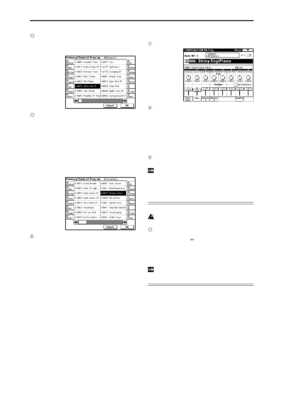 Adjusting the stereo position, Adjusting the volume | KORG sampler User Manual | Page 44 / 167
