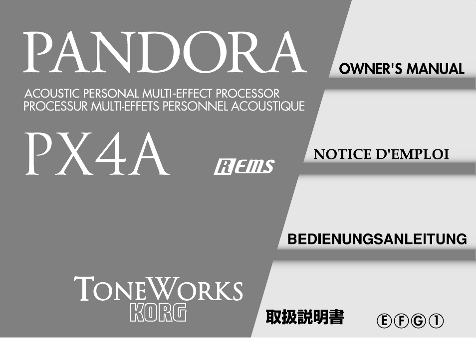 KORG Pandora PX4A User Manual | 121 pages