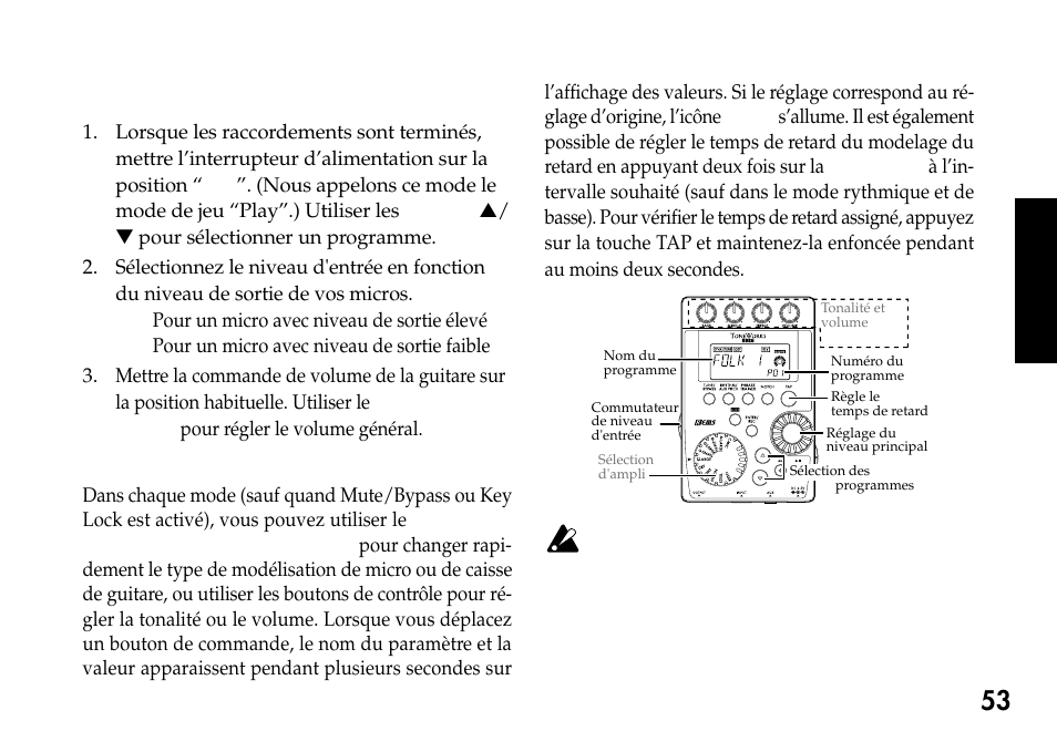 Premier essai, Édition rapide | KORG Pandora PX4A User Manual | Page 53 / 121