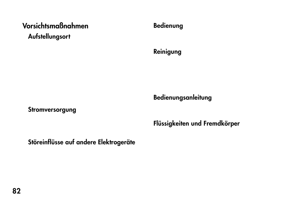 Deutsch, 82 vorsichtsmaßnahmen | KORG Pandora PX4A User Manual | Page 82 / 121