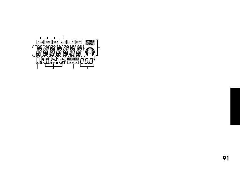 Lcd-display | KORG Pandora PX4A User Manual | Page 91 / 121