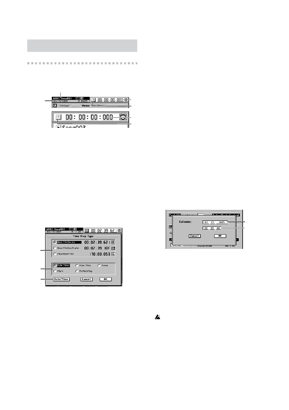 Reference, Counter, Counter display | P.98–), P.98 “counter”) | KORG D3200 User Manual | Page 108 / 200