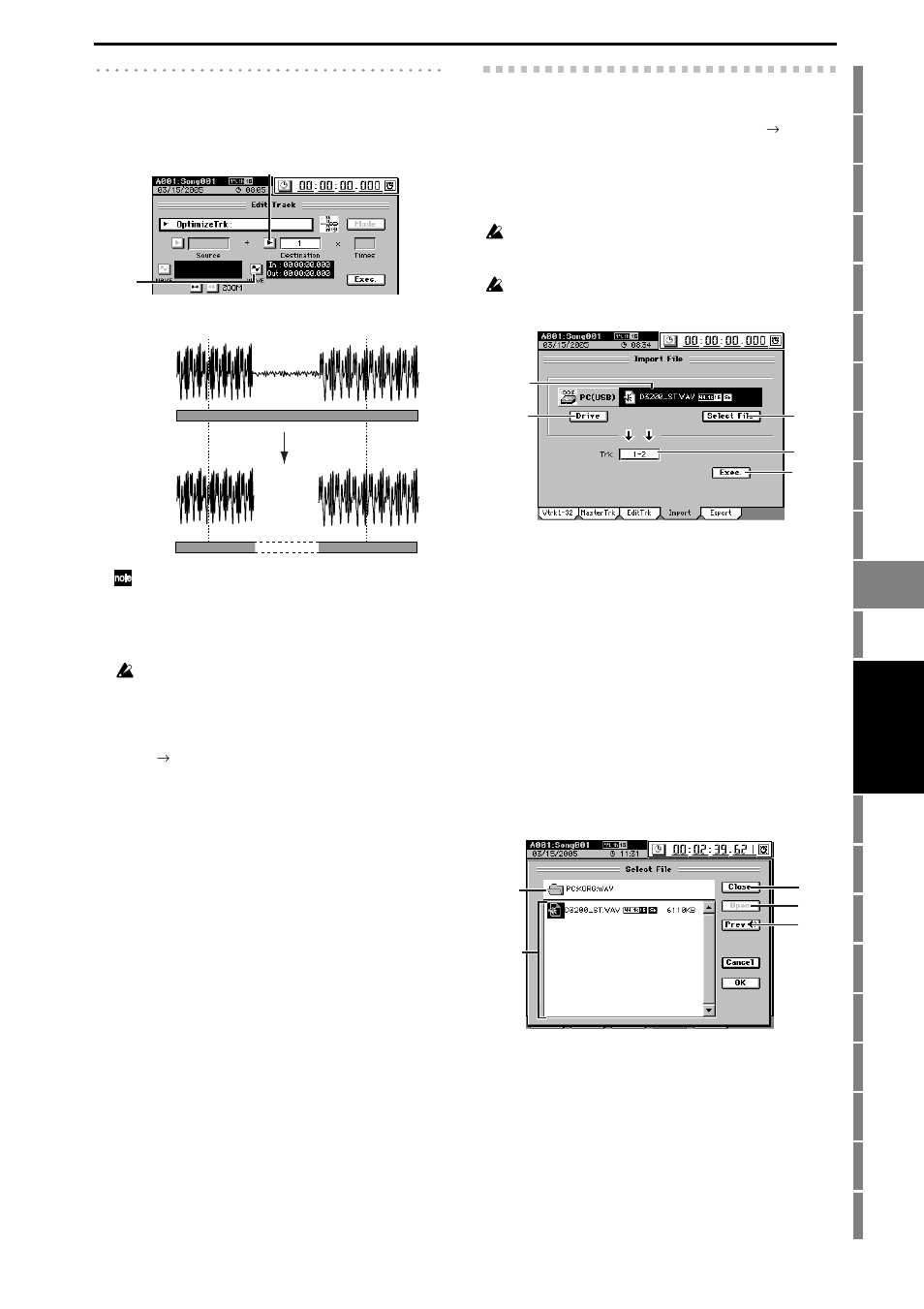 4. import file, Reference | KORG D3200 User Manual | Page 145 / 200