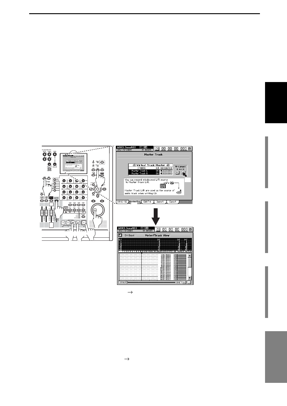 Recording the master track | KORG D3200 User Manual | Page 43 / 200