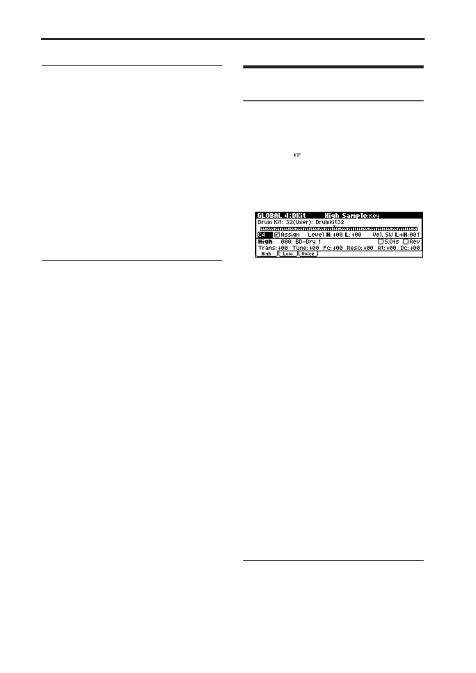 Editing drum kits, 108 saving and comparing data, Basic editing | Placing drum samples | KORG X50 User Manual | Page 114 / 132