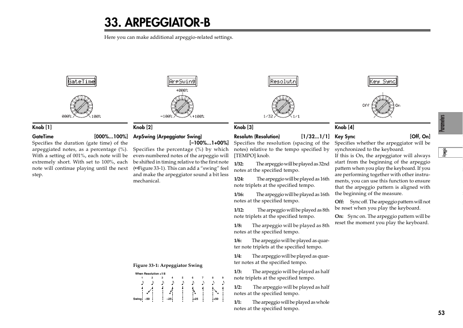 Arpeggiator-b | KORG R3 User Manual | Page 59 / 94