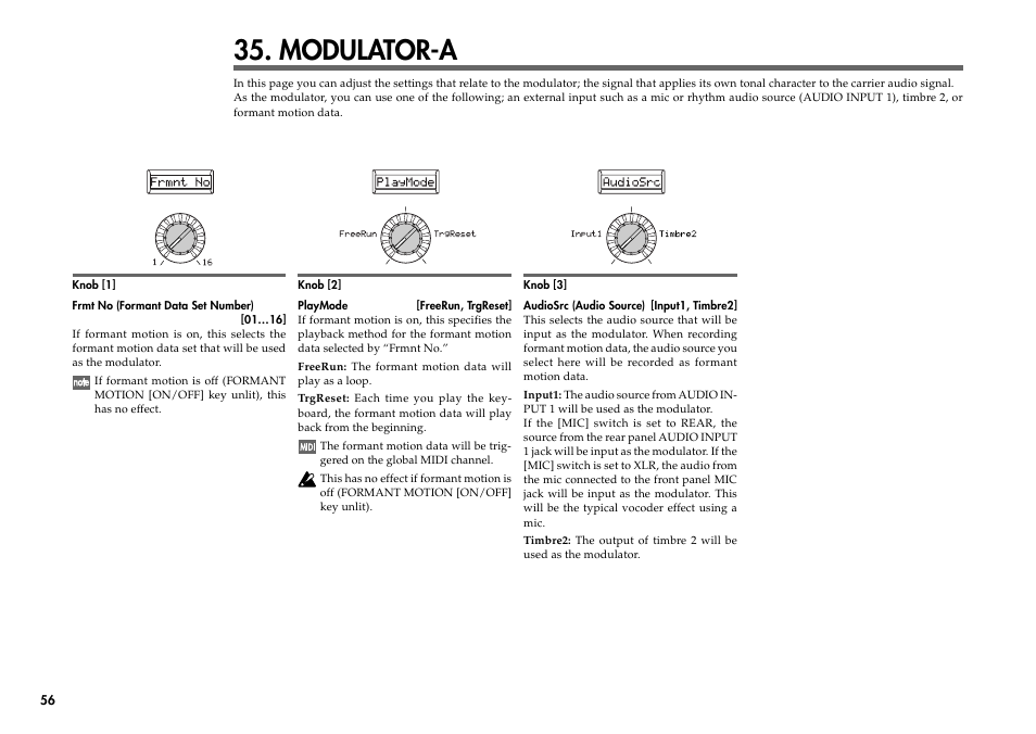 Modulator-a | KORG R3 User Manual | Page 62 / 94